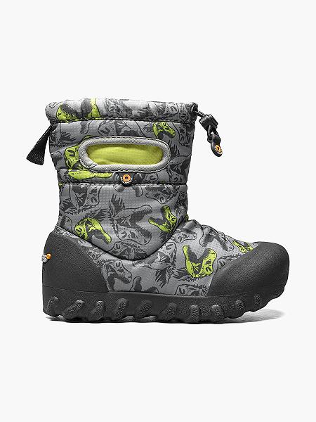 BOGS Boots Deutschland - B-Moc Snow Cool Dinos Winterstiefel Kinder Grau Multi DE29031